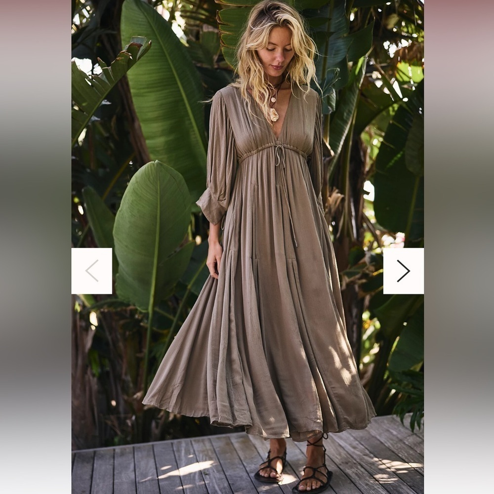 Free People Just Like Paradise Maxi Large Color: Olive Stone NWT - Picture 1 of 6